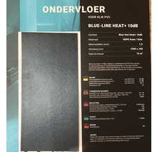 Blue-Line Heat 10dB ondervloer voor klik-pvc, 15 vierkante meter