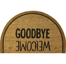 Deurmat met de tekst Goodbye Welcome