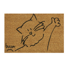Kokosvezel deurmat met kattenmotief