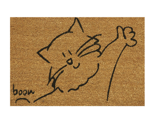 Kokosvezel deurmat met kattenmotief
