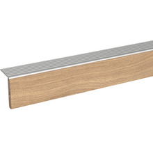 Houten plint met aluminium profiel