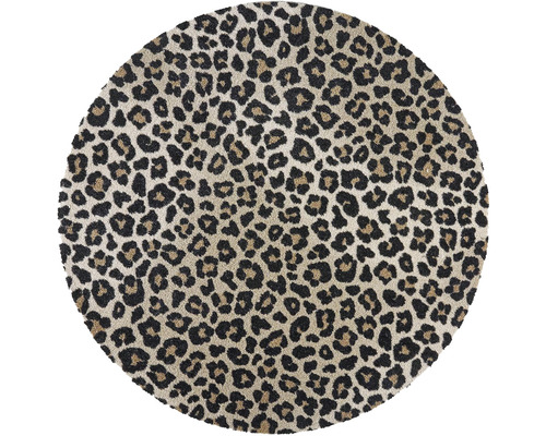 Rond vloerkleed met luipaardprint
