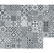 Patroon van vloertegels met verschillende geometrische en florale ontwerpen