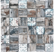 Mozaïektegels met houten decor en patronen
