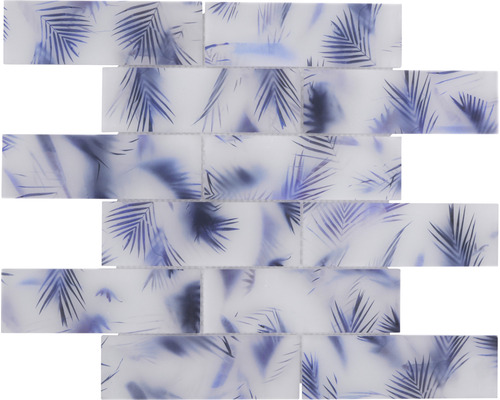 Mozaïektegels met palmmotief voor wanddecoratie