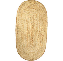 Ovaal tapijt van jute