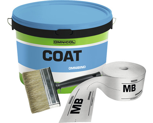 Omnicol Coat Omnibind verf, blokkwast en afdichtband