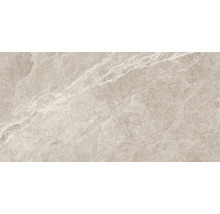 Close-up van een beige marmeren tegel met adering