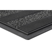 Deurmat met streepmotief van verschillende materialen