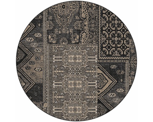 Rond vloerkleed met oosters patroon