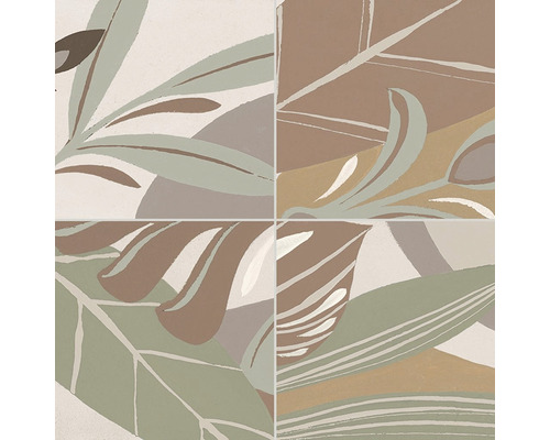 Tegels met plantmotieven voor vloer en wand
