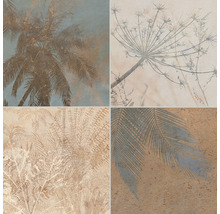 Tegels met plantenpatroon in collagestijl