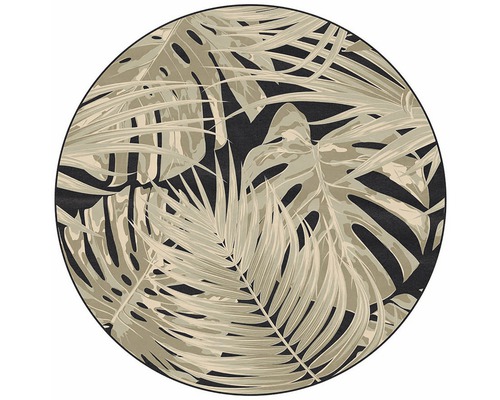 Rond vloerkleed met bladerdesign voor binnen