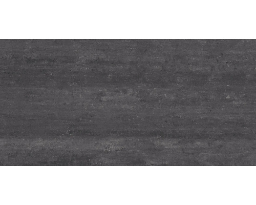Donkergrijze vloertegel met mat oppervlak.