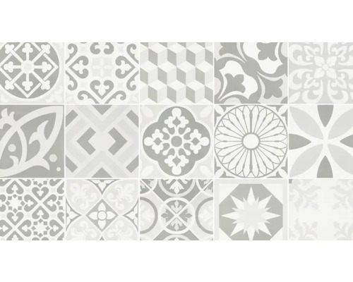 Tegelpatroon met geometrische en bloemmotieven