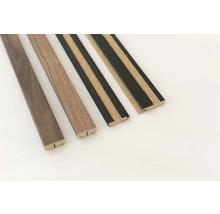 Decoratieve houten sierlijsten in dwarsdoorsnede