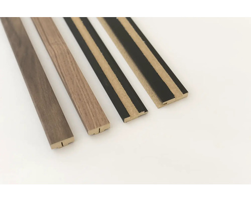 Decoratieve houten sierlijsten in dwarsdoorsnede