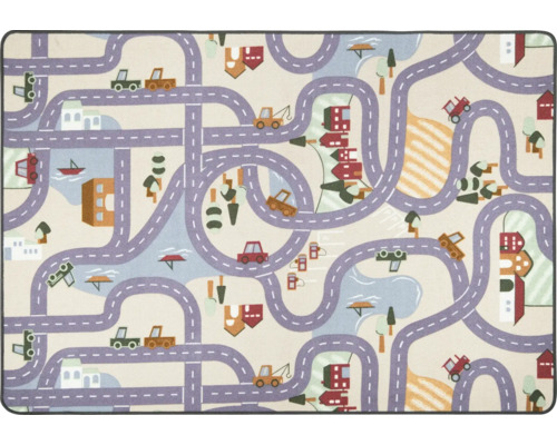 Speelkleed met wegen, huizen en auto's