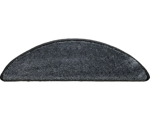Halfronde trapmat van tapijtmateriaal met festonneer steek