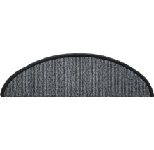 Halfronde trapmat van textiel met randafwerking