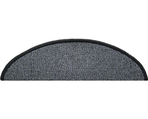 Halfronde trapmat van textiel met randafwerking