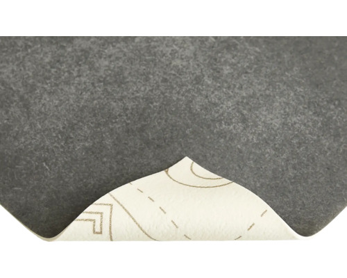 Grijze vilten ondervloer met markeringen op de achterkant