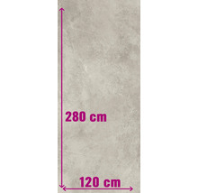 Tegel met afmetingen 280 cm bij 120 cm