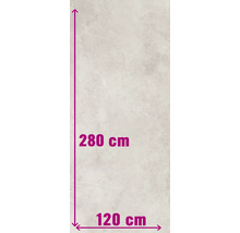 Afmetingen: 280 cm hoogte, 120 cm breedte