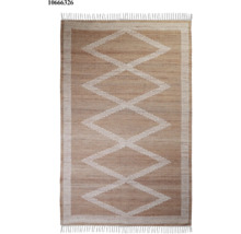 Tapijt met geometrisch motief en franjes