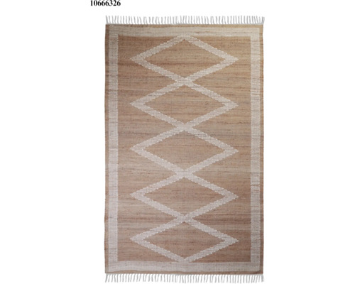 Tapijt met geometrisch motief en franjes