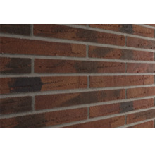 Close-up van een muur met baksteenstrips