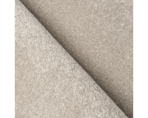 Close-up van een beige tapijt met korte pool.