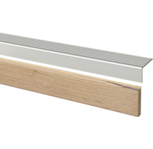 Trapprofiel van aluminium en hout