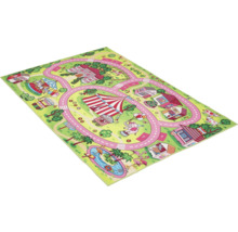 Speelkleed met stratenpatroon, circus, huizen en dieren