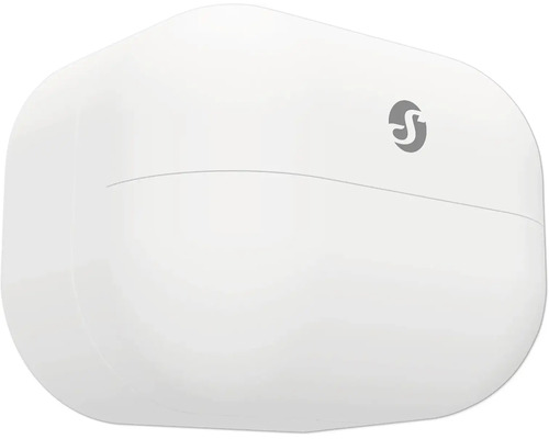 Witte badkamerlamp met logo van de fabrikant