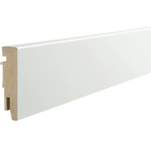 Witte houten plint