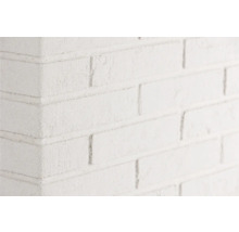 Close-up van een witte bakstenen muur