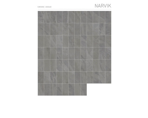 Installatie van Narvik Smoke tegels in het formaat 30x60