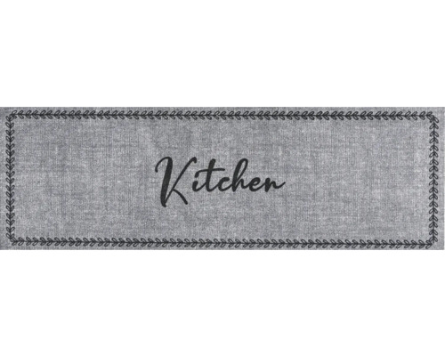 Keukenmat met het woord Keuken en een bladmotief