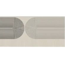 Abstracte muurafbeelding met horizontale lijnen en halve cirkels