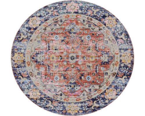 Rond tapijt met ornamentaal patroon