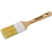Verfkwast met houten handvat en Hornbach logo