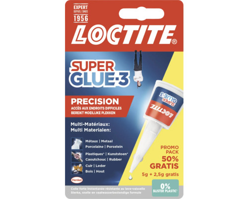 Loctite Super Glue 3 precisielijm verpakking met 5 gram plus 2,5 gram gratis