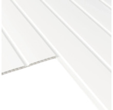Close-up van witte profielplanken voor binnenshuis