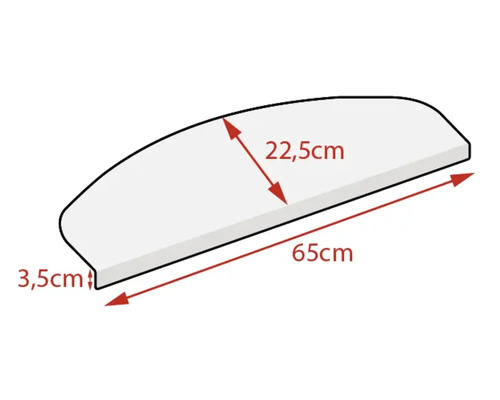 Opzetplaat met de afmetingen 65 cm bij 22,5 cm bij 3,5 cm