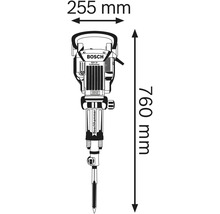 Afmetingen Bosch breekhamer 255 x 760 millimeter