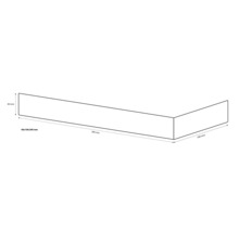 Technische tekening van een bouwelement met de afmetingen 40 x 100 x 290 millimeter